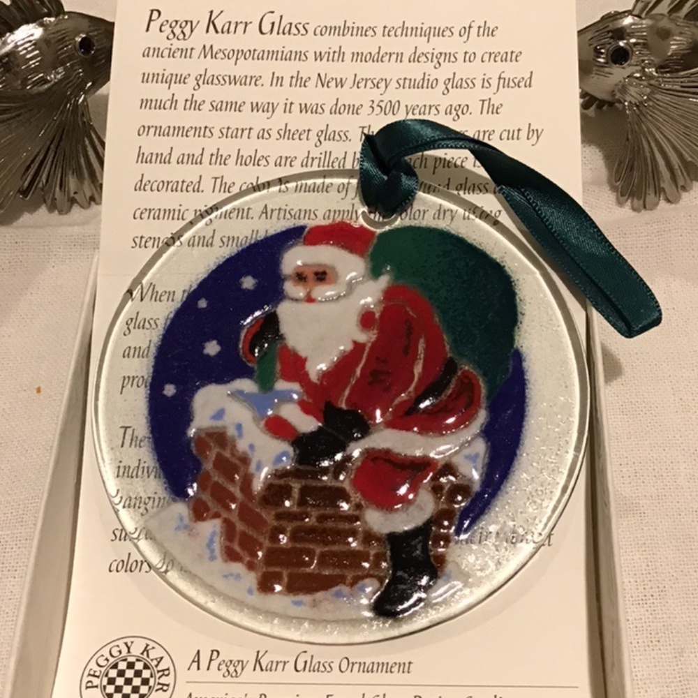 Vintage Rare Peggy Karr Glass Christmas Ornament - Picture 3 of 5